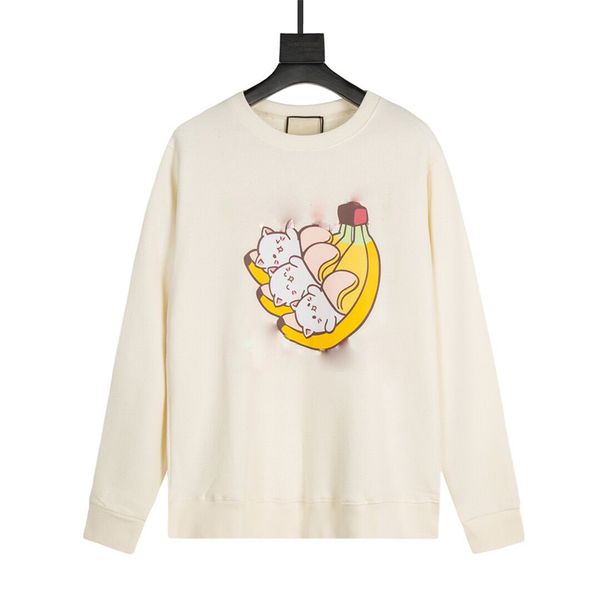 

22ss hoodie mens skateboard sweatshirts women long sleeve shirts man hoodies fashion clothing printed letter banana lovers casu, Black