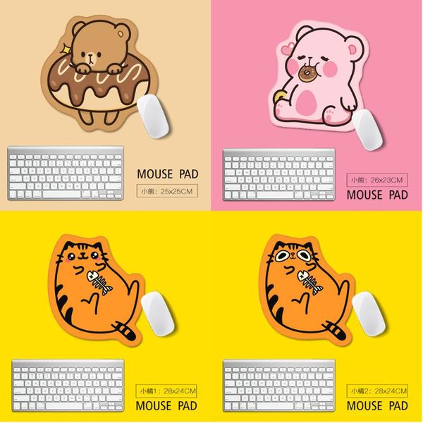 

mouse pads & wrist rests cute bear orange cat pad rubber gaming mousepad anti-slip gamer mice mat lappc computer desk table 250x250x3mm