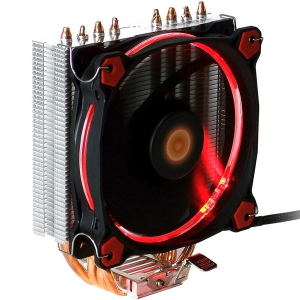 Thermaltake Riing S200 CPU Охладитель 12 см Рыжий Свет Вентилятор 4 Тепловые Трубы Поддержка Intel LGA 115x / 775/1366 и AM4 / AM3 + / AM3 / AM2 + / AM2 / FM1 / FM2