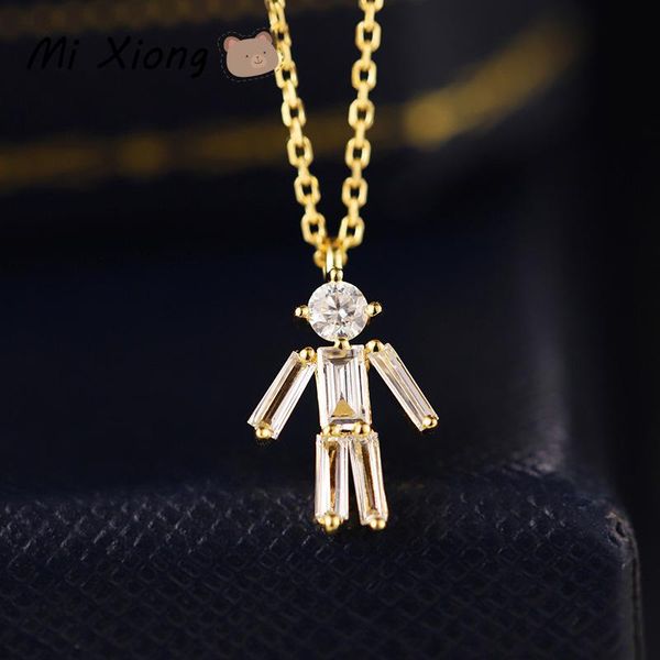 

chains mi xiong 925 sterling silver necklace women's pendant with cartoon villain luxury jewelry wedding party charm accessories