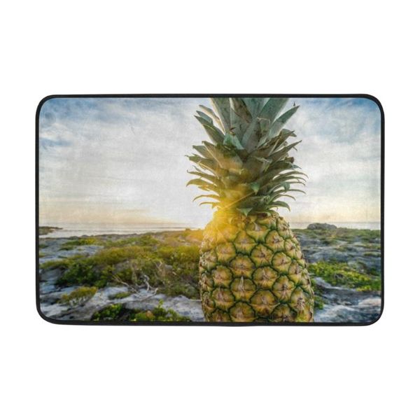

bath mats pineapple printed bathroom mat absorbent pad doormat door slip-resistant shower 40*60cm