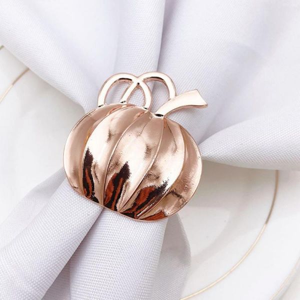 

napkin rings 6pcs halloween ring pumpkin luster alloy party serviette buckles holder festive table decor
