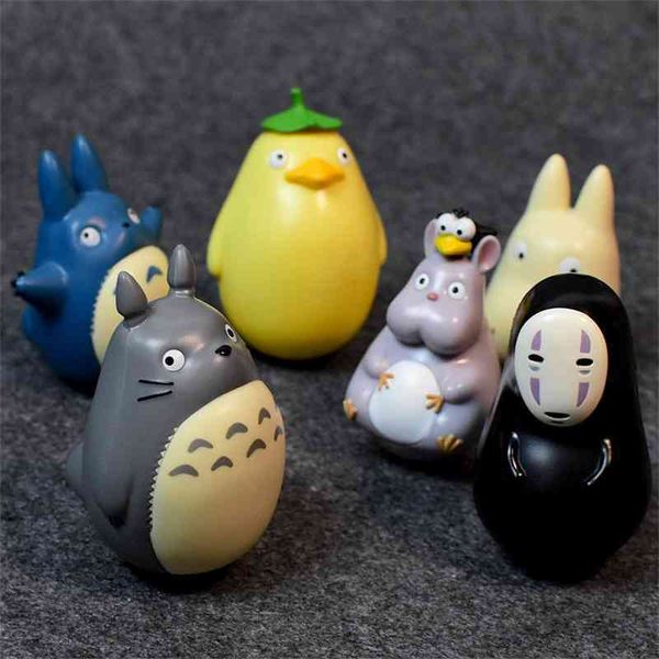 

6 models of hayao miyazaki's chinchilla chihiro faceless male tumbler hand-made model and small dolls