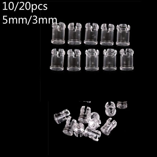 Lâmpada cobre tons 10/20 pcs 3mm 5mm claro plástico led luz emitindo diodo lâmpada protetor