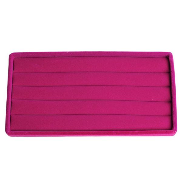 

jewelry pouches, bags 652b velvet ring earring display box tray holder storage showcase organizer, Pink;blue