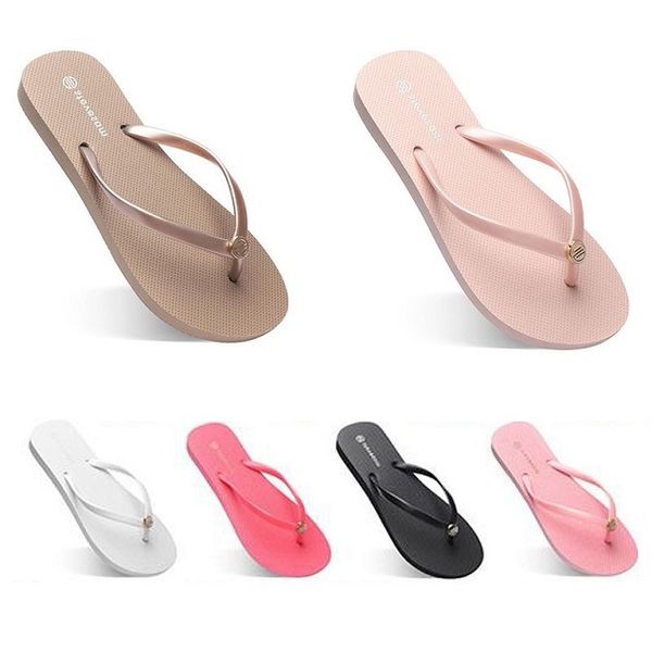 

fashion slippers beach shoes flip flops y35 womens green yellow orange navy bule white pink brown summer sport sneaker 35-38, Black