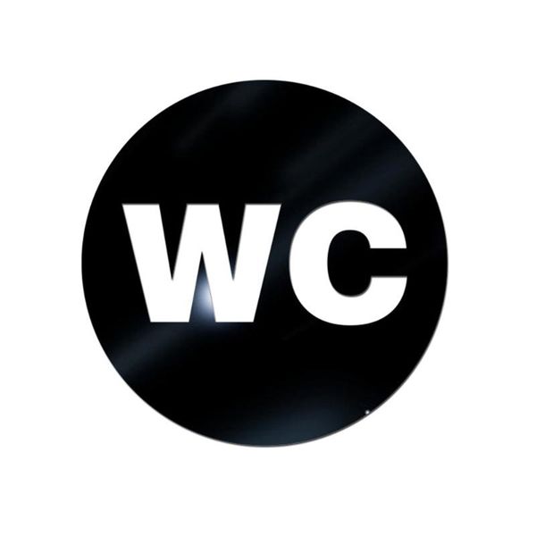 

door sign removable wall sticker toilet decoration waterproof home bathroom easy apply acrylic self adhesive mirror round stickers