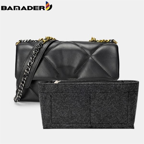 

bamader insert handbag women makeup organiser felt bag liner travel organizer portable cosmetic shaper for neonoe 211025
