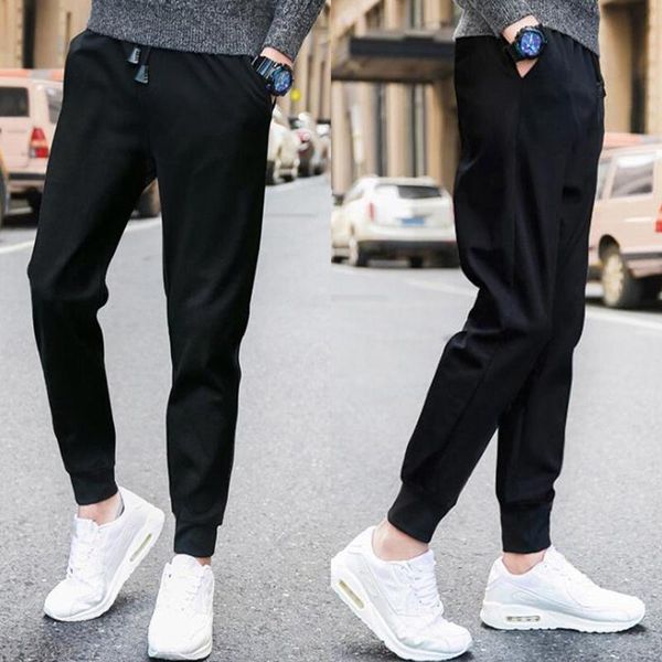 

men's pants work daily student casual sports black