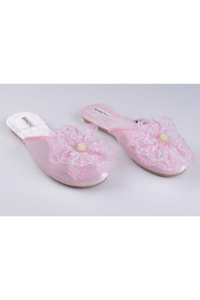 

handmade velvet dowries home slipper slippers, Black