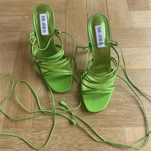 

dress shoes summer style lady fashion women's green satin strappy ankle high heels sandals, Black