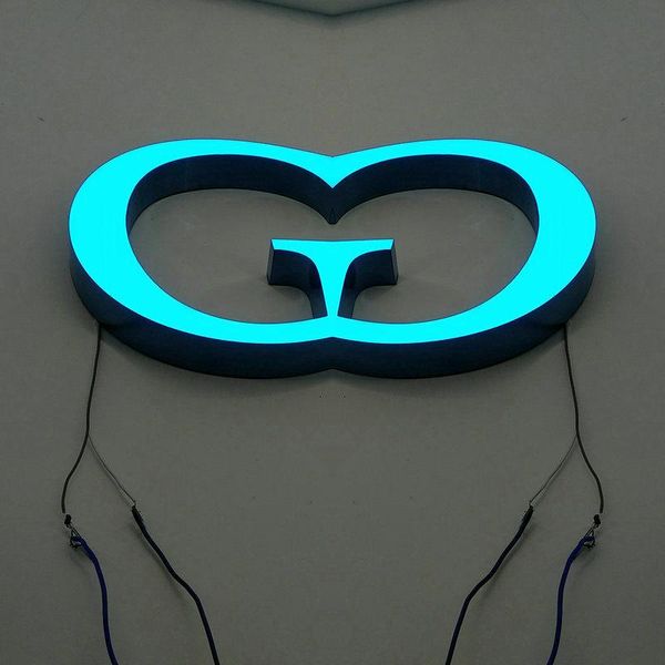 

custom acrylic sign board led advertising business modules