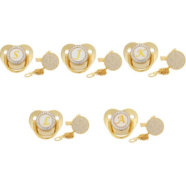 

pacifiers# born baby infant toddler initials pacifier with clip holder safe silicone dummy nipple teethers gift