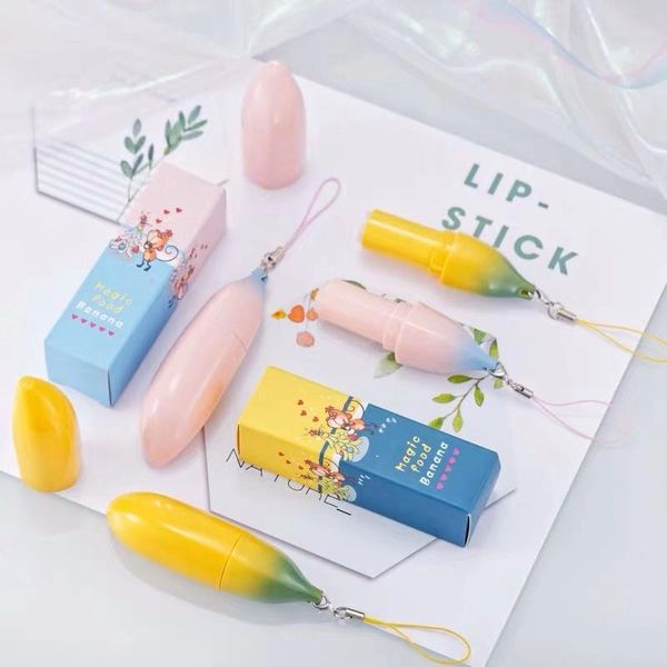 

storage bottles & jars 12.1mm empty banana lipstick tube cute creative lip bottle for child gift cosmetic container rouge accessoriesto
