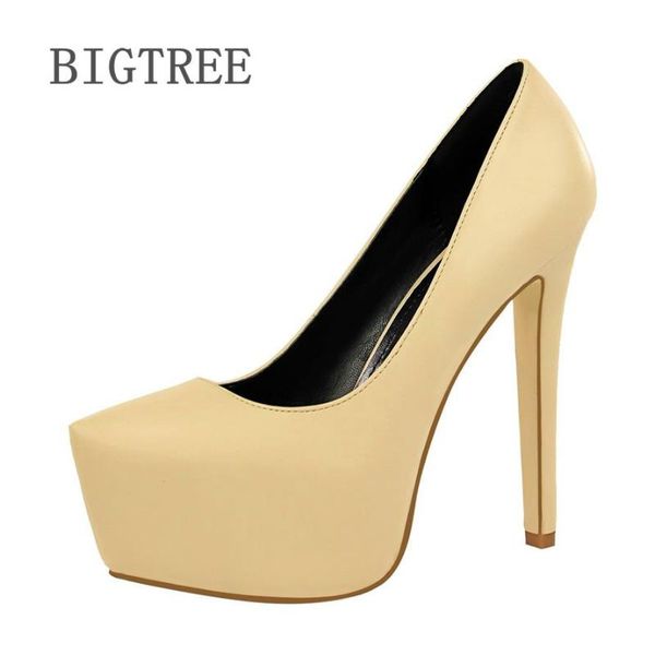 

fashion women platform shoes 2021 spring autumn bling pumps 13.5cm thin heels slim party high dress, Black