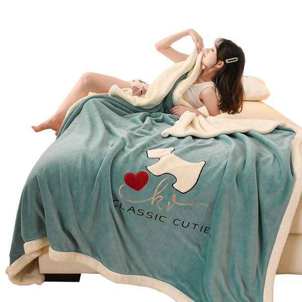 

blankets 1.5 mx 2m double thick warm soft flannel blanket bedding for bedroom use