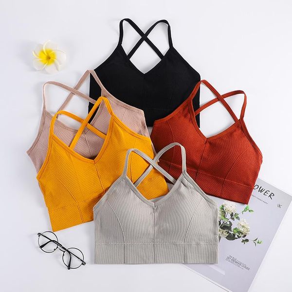 

women sports bra fitness seamless yoga underwear,female athletic gym running sport bra,women push up vest clothing, White;black