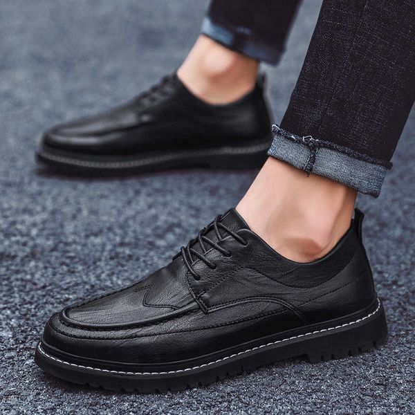 

2021 autumn winter psh casual leather sho men's british work busins formal
