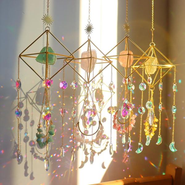 

decorative objects & figurines crystal sun light catcher windchimes rainbow maker hanging suncatchers window curtain chandelier garden home