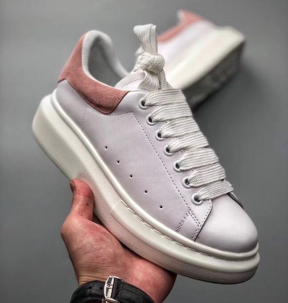 

2021 men women oversized sneakers glow graffiti platform shoes real leather lace-up reflective casual trainers with box multicolour 003, Black