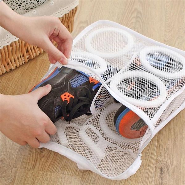 

storage bags home organizer mesh laundry shoes dry shoe portable washing machine