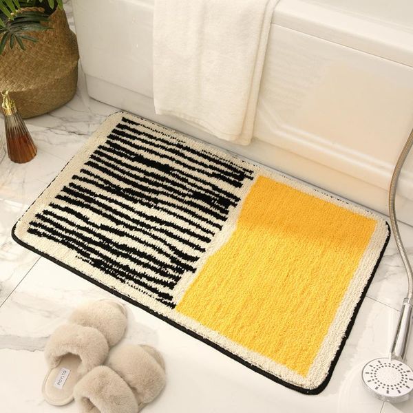 

bath mats art aesthetics bathroom absorbent non-slip mat rug home entrance door