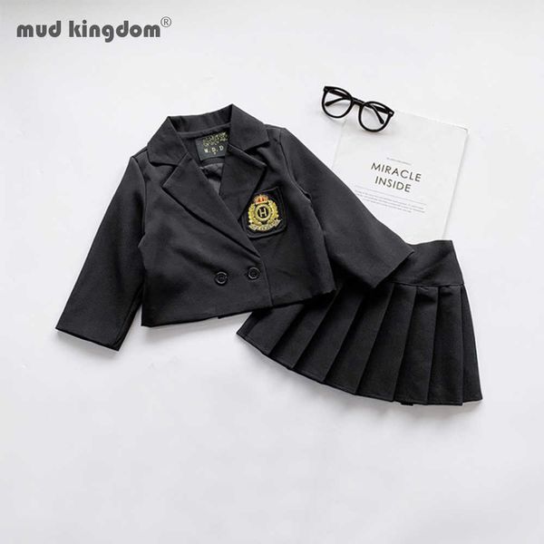 Mudkingdom Студенческая школа Униформа JK костюм Высокая талия плиссированные юбки Sailor класс аниме одежда 210615