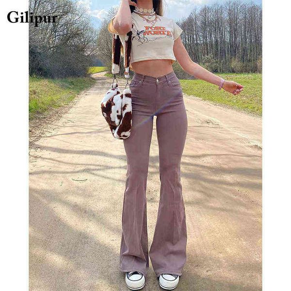 

y2k flared jeans women vintage fashion streetwear stretch mom high waist brown white black wide leg pants denim trousers 211129, Blue