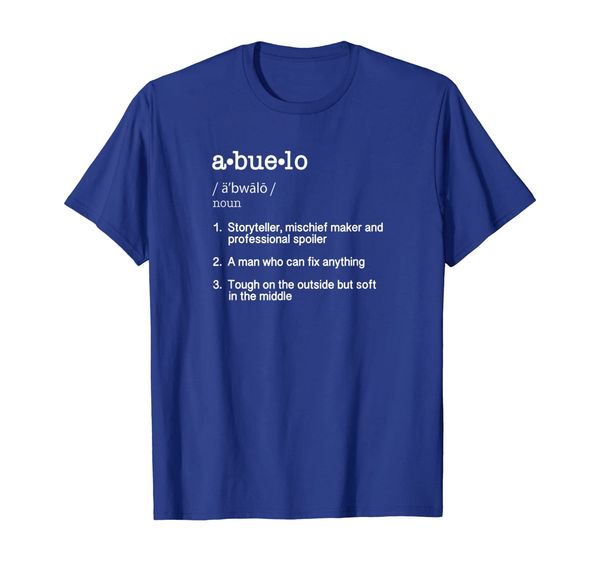 

abuelo definition t shirt - funny cool present gift tee, White;black