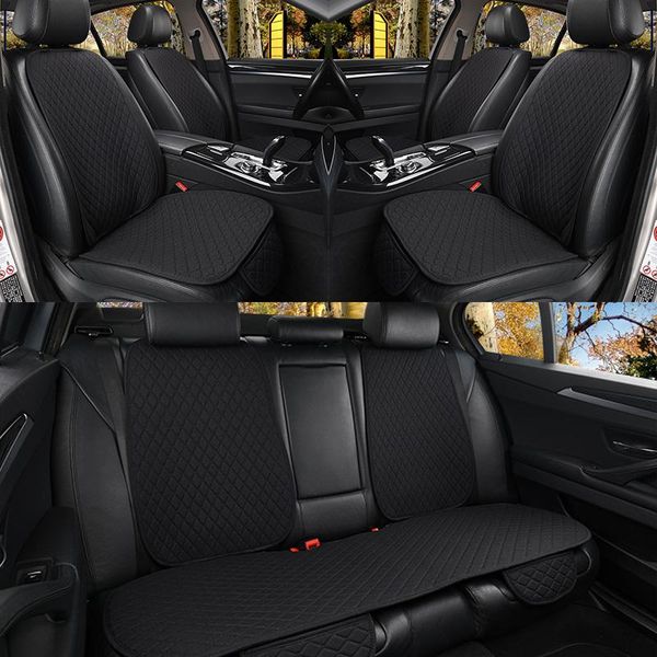 

car seat covers black flax cover four seasons universal front rear back backrest to choose for auto chair cushion protector pad
