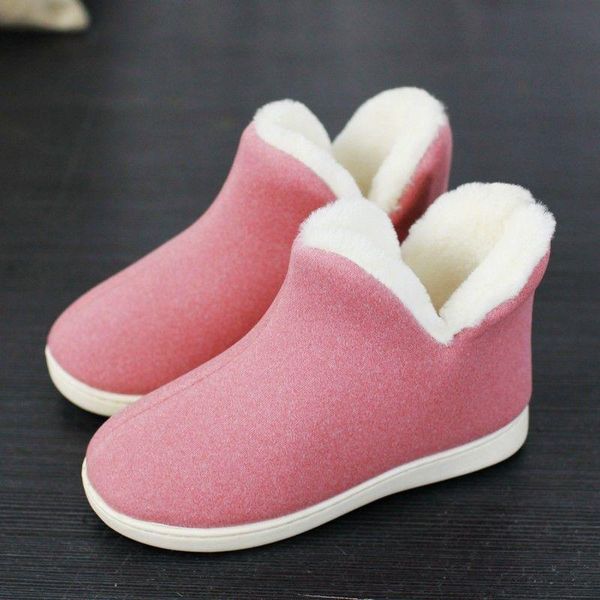 

slippers lorilury home warm women suede fur slides female male winter plush indoor floors shoes soft bottom cozy boots, Black