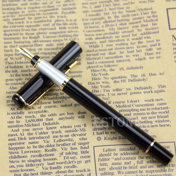

unique design baoer 801 stainless steel silver fountain pen nib fine pens