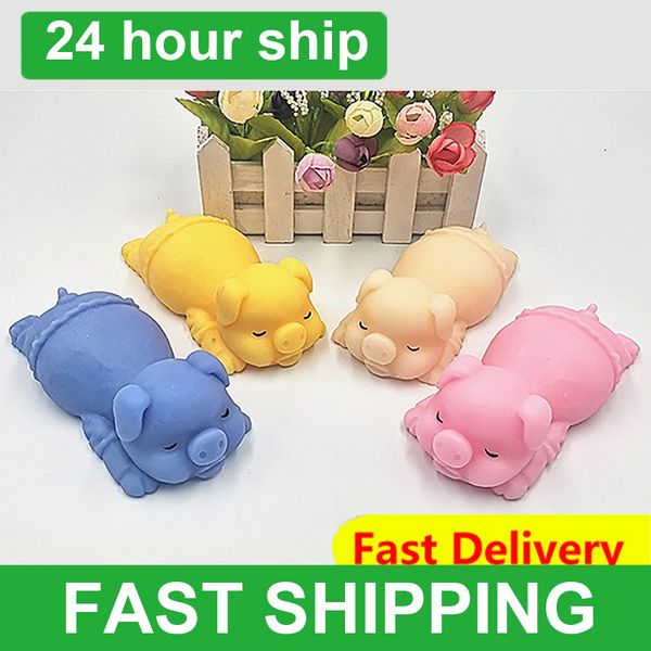 

1pc new fidget toys mochi relieve stress soft plastic pig creative colorful soft pressure toys home decor