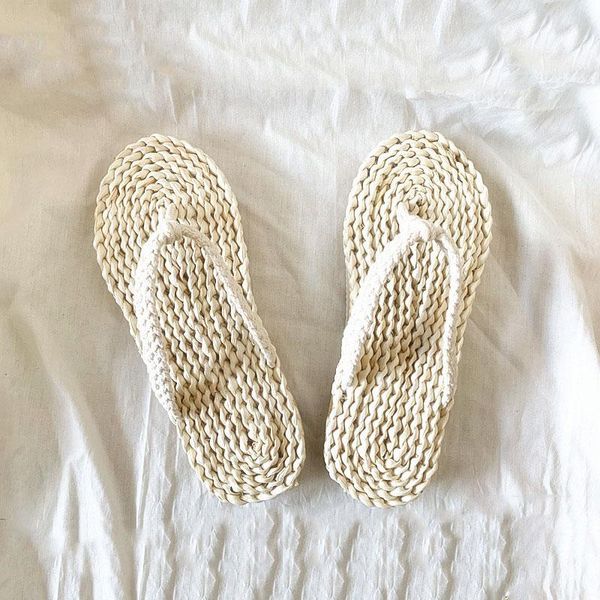 

slippers jarycorn summer fashion home shoes women's straw couple handmade chinese style comfortable sandals, Black
