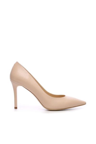 

genuine leather beige women 's classic shoes 613 23180 bn ayk dress, Black