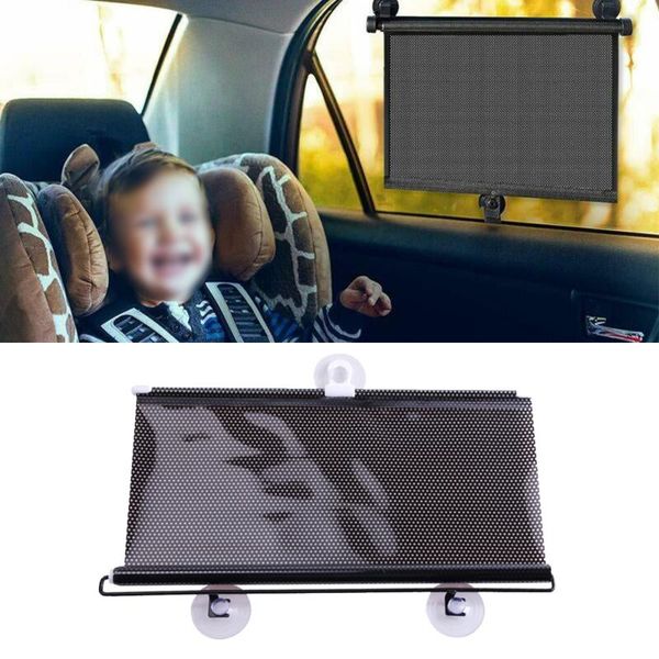 

car sunshade baby roller shades easy installation retractable shield sun curtain