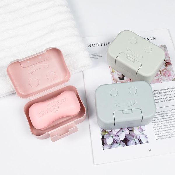 

soap dishes travel storage box plastic portable buckle type with cover