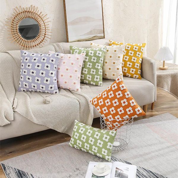 

cushion/decorative pillow 1pc nordic style cushion cover for living room plush flower pillowcase home decor cojinesdecorativos para sofÃ¡ sli