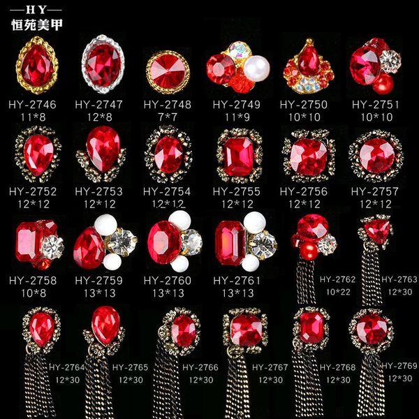 

nail diamond tassel chain year's crystal jewelry bride red, Silver;gold