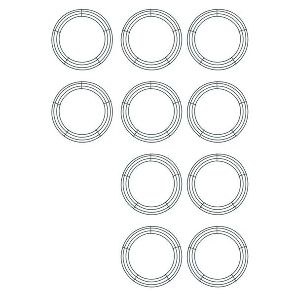 

10pcs christmas metal decoration wreath ring wedding decorative frames home flowers & wreaths