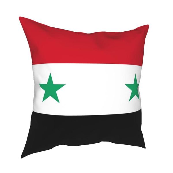 

pillow case flag of syria square pillowcase polyester printed zip decor for sofa seater cushion cover
