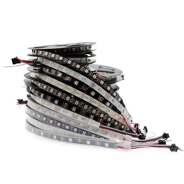 

strips ws2812b led strip rgb waterproof ledstrip ws2812 5m programmable dream full color 5v flexible ourdoor decoration