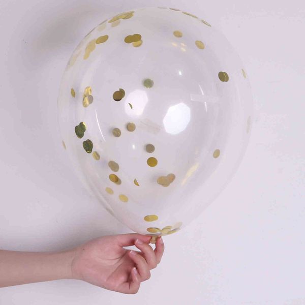

12 inch 2g gold silver sequin party background wall decoration transparent balloon