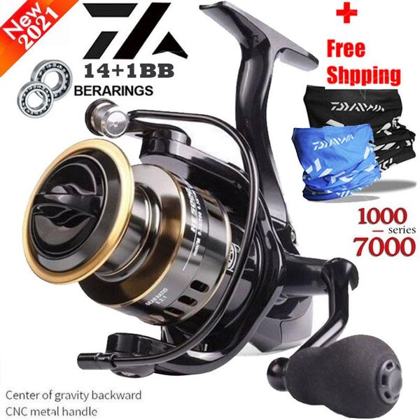 

baitcasting reels 2021 carp high-quality 15kg drag force 1000-7000 no gaps max 5.2:1 metal fishing reel spinning