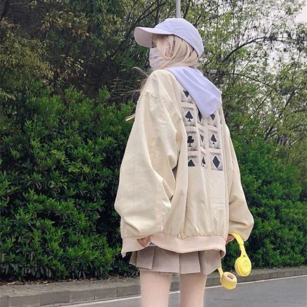 

women's jackets vintage baseball jacket spring and autumn thin 2021 small versatile, Black;brown