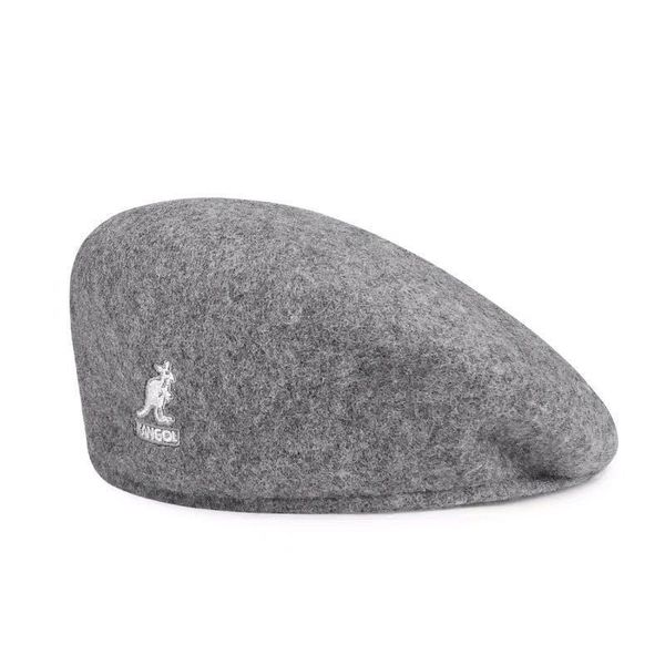 

berets 2021 autumn and winter kangaroo wool retro painter beret star with the same fashion trendy hat, Blue;gray