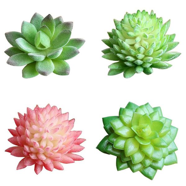 

decorative flowers & wreaths 1pcs mini green faux succulents artificial plants fake assorted stem land lotus garden home landscape decor wed