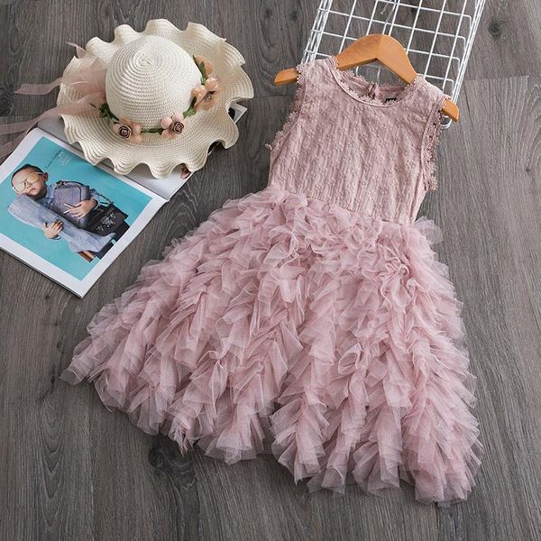 

cute girls dress summer clothes flower princess children baby casual wear 2 8y girl's dresses, Red;yellow