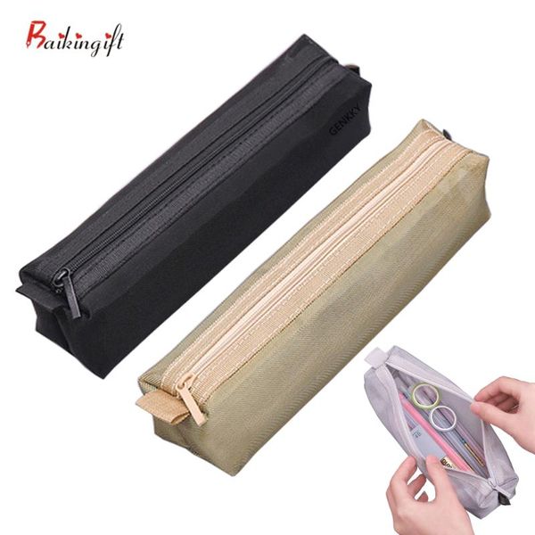 

pencil bags creative simple design style zipper pen holders school supplies stationery box for boys or girls