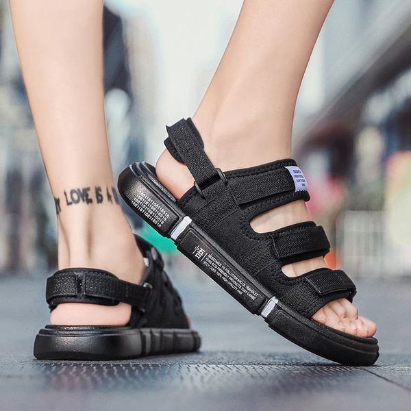 

sandals transpirables beach para sandalia romanas roman sandel summer sandale de 2021 sandalen sandalet men uomo homme zandalias sandal, Black